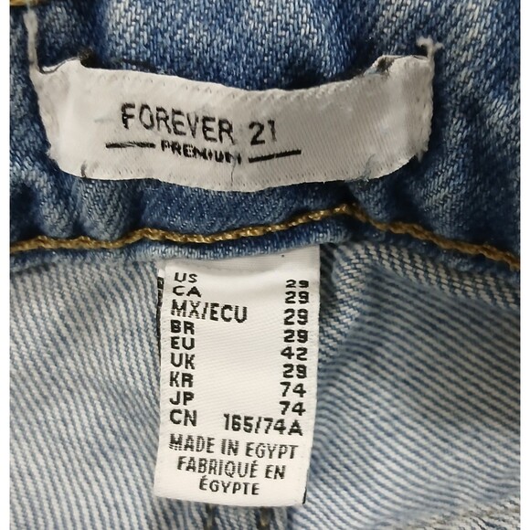 NWT Forever 21 Women’s 29 High Rise Relaxed Mom Jeans Distressed Light Wash Y2K - Picture 10 of 11